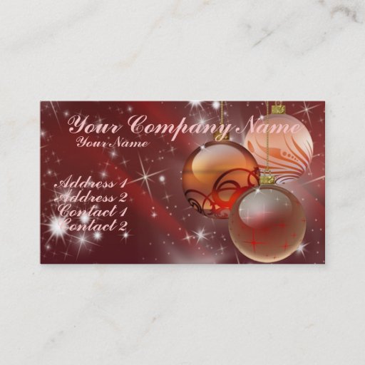 Customizable Ornaments and Stars Business Card