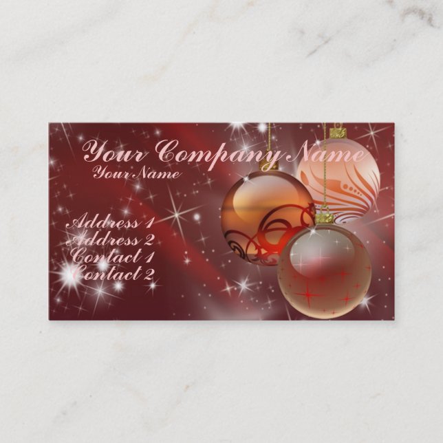 Ornaments and Stars Business Card (Front)