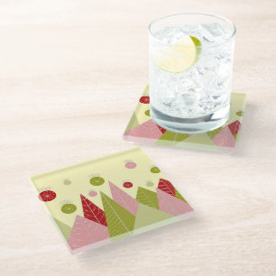 Ornaments and Trees Christmas  Glass Coaster