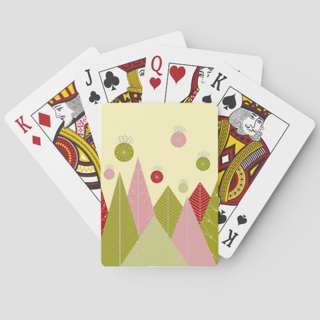 Ornaments and Trees Christmas Poker Cards (Back)
