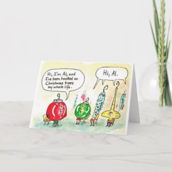 Ornaments Anonymous Christmas Card by Unique_Christmas at Zazzle