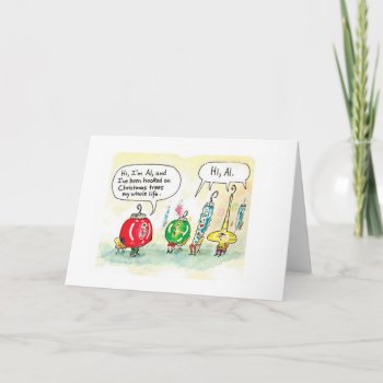 Ornaments Anonymous Holiday Card by Unique_Christmas at Zazzle