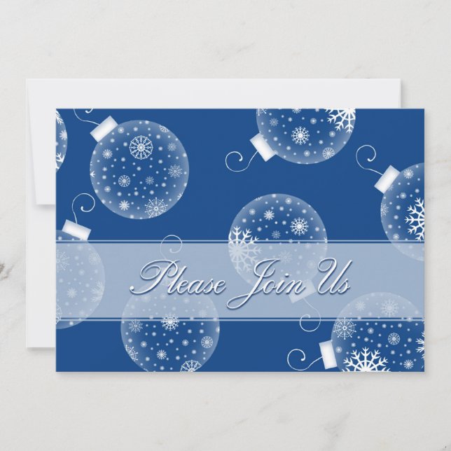 Ornaments Christmas Dinner Invitation Cards (Front)