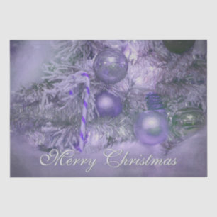 Ornaments Merry Christmas Purple Holiday Tree Tissue Paper