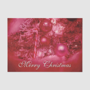 Ornaments Merry Christmas Red Holiday Tree Tissue Paper