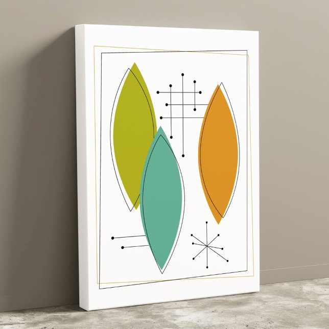 Ornaments Mid-century Modern Wrapped Canvas Print (Creator Uploaded)