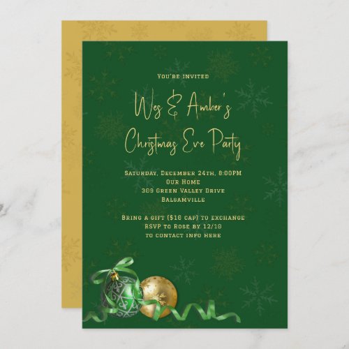 Ornaments Office or Home Christmas Party Invitation