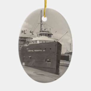 Ornaments Ore Freighter Vintage Soo Locks Michigan