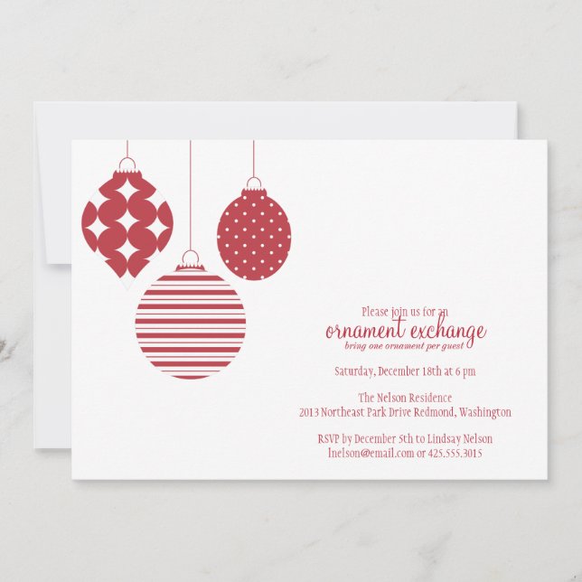 Ornaments Party Invitation (Front)