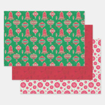 Ornaments Poinsettias Snowflake Dots Christmas