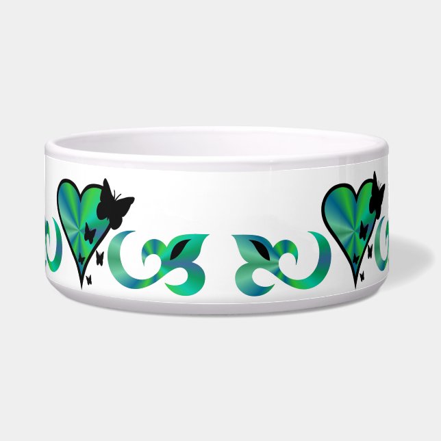 Ornaments Rainbow Heart with Butterfly and Lily Bowl (Front)