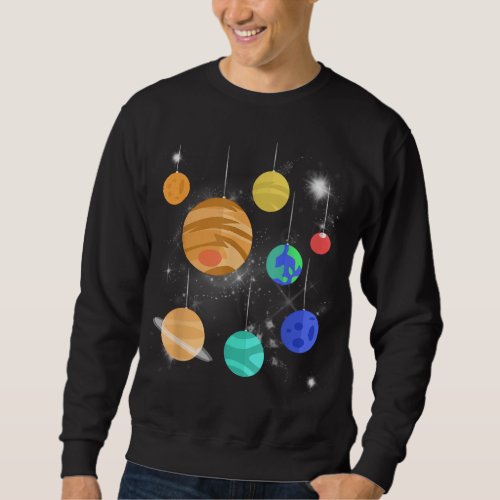 Ornaments Solar System Planets Christmas Space Sweatshirt