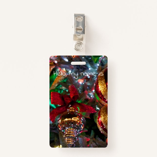 ornaments square badge (Front with Clip)