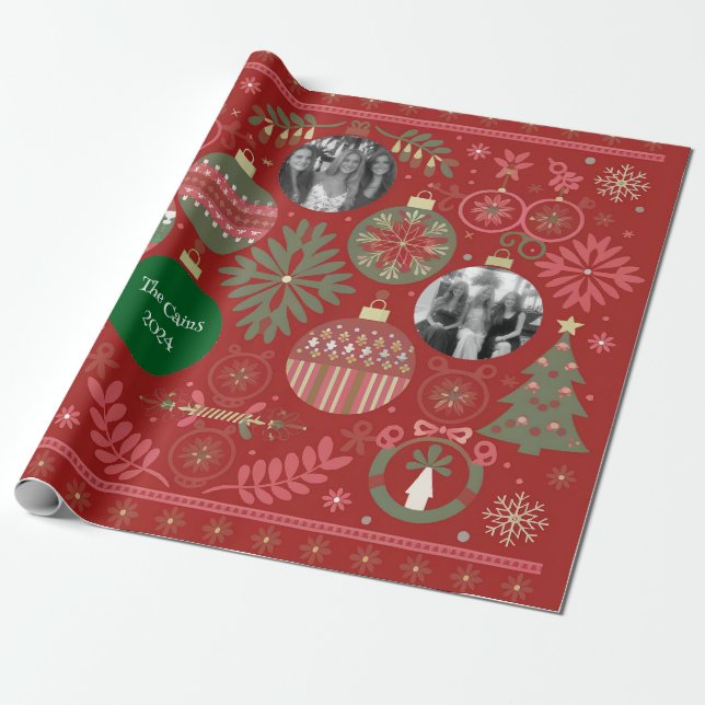 Ornaments  wrapping paper (Unrolled)
