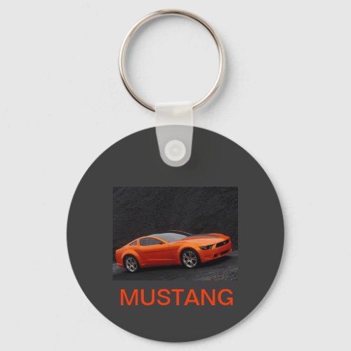ORNANGE MUSTANG KEYCHAIN