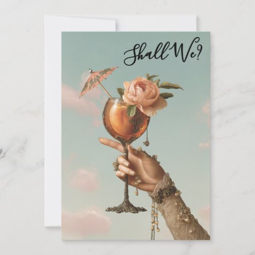 *~* Ornate 3 A101 Cocktail PHOTO  BACHELORETTE Invitation