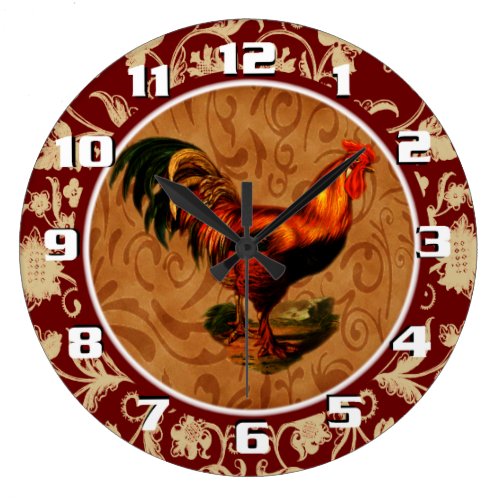 Ornate and Elegant Rooster clockck Wall Clocks