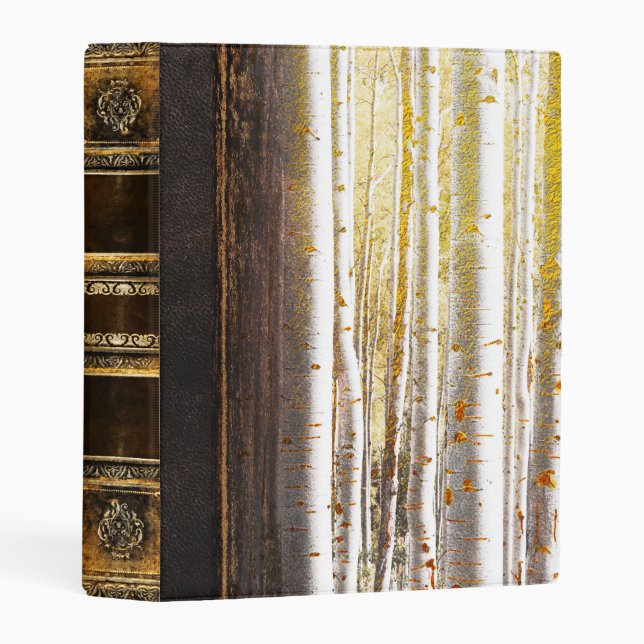 Ornate Antique Magical Forest Book Mini Binder (Front/Spine)