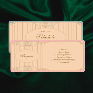 Ornate Art Nouveau Wedding Program