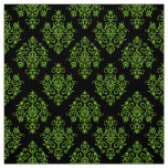 Ornate Baroque black Damask pattern fabric