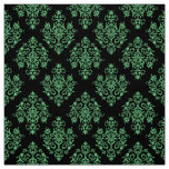 Ornate Baroque black Damask pattern fabric