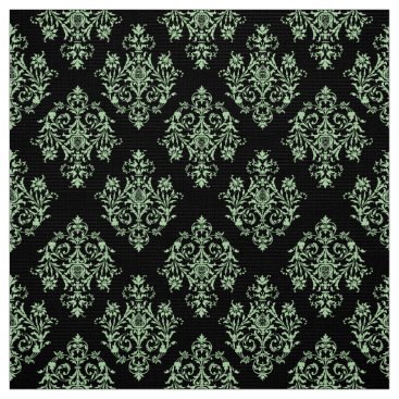 Ornate Baroque black Damask pattern fabric
