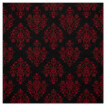 Ornate Baroque black Damask pattern fabric