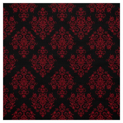 Ornate Baroque black Damask pattern fabric