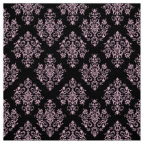 Ornate Baroque black Damask pattern fabric