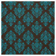 Ornate Baroque brown Damask pattern fabric