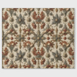 Ornate Baroque Christmas Pattern Wrapping Paper
