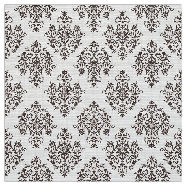 Ornate Baroque colored Damask pattern fabric (Swatch)