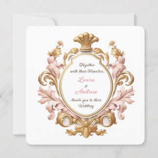 Ornate Baroque Floral Rococo Romance Wedding Invitation