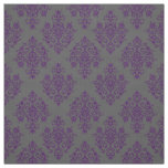 Ornate Baroque gray Damask pattern fabric