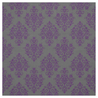 Ornate Baroque gray Damask pattern fabric