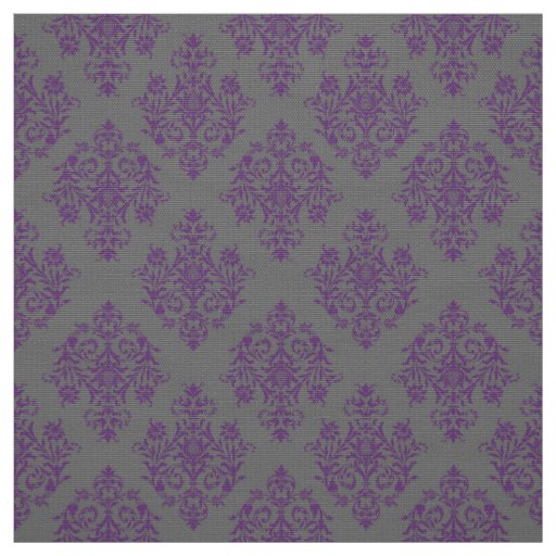Ornate Baroque gray Damask pattern fabric