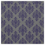 Ornate Baroque gray Damask pattern fabric