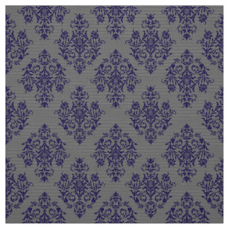 Ornate Baroque gray Damask pattern fabric