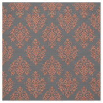 Ornate Baroque gray Damask pattern fabric