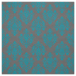 Ornate Baroque gray Damask pattern fabric