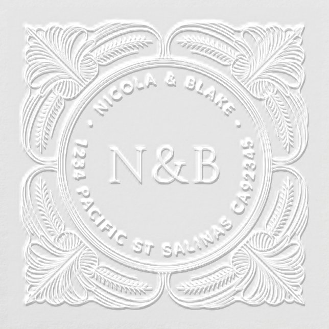 Ornate Baroque Return Address Embosser (Design)