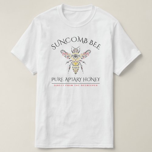 Ornate Bee Custom Honey Logo T_Shirt