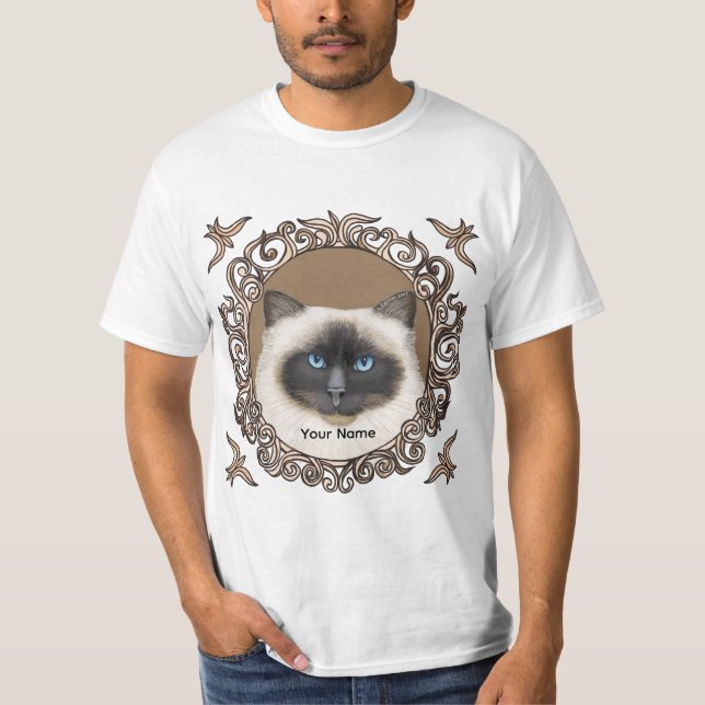 Ornate Birman Cat  T-Shirt (Front)
