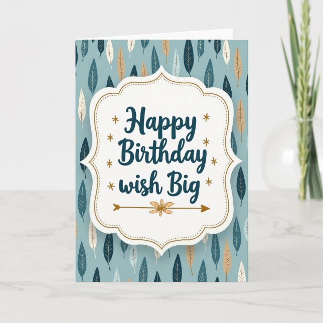 Ornate Birthday Wish Card (Front)