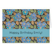 Ornate Blue Periwinkle Floral Classic Art Nouveau (Front Horizontal)