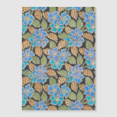 Ornate Blue Periwinkle Floral Classic Art Nouveau (Front)