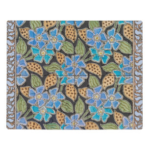 Ornate Blue Periwinkle Floral Classic Art Nouveau Jigsaw Puzzle