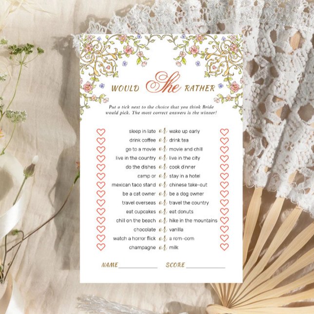 Ornate Bohemian Bridal Shower Game (Creator Uploaded)