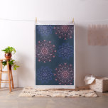 Ornate Boho Mandala Navy and Rose Fabric