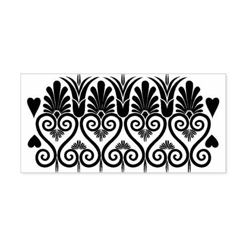 Ornate border pattern rubber stamp